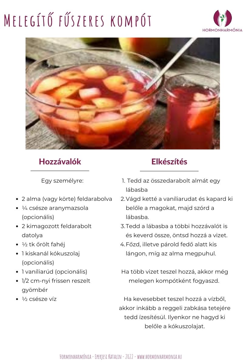 Melegítő fűszeres kompót recept