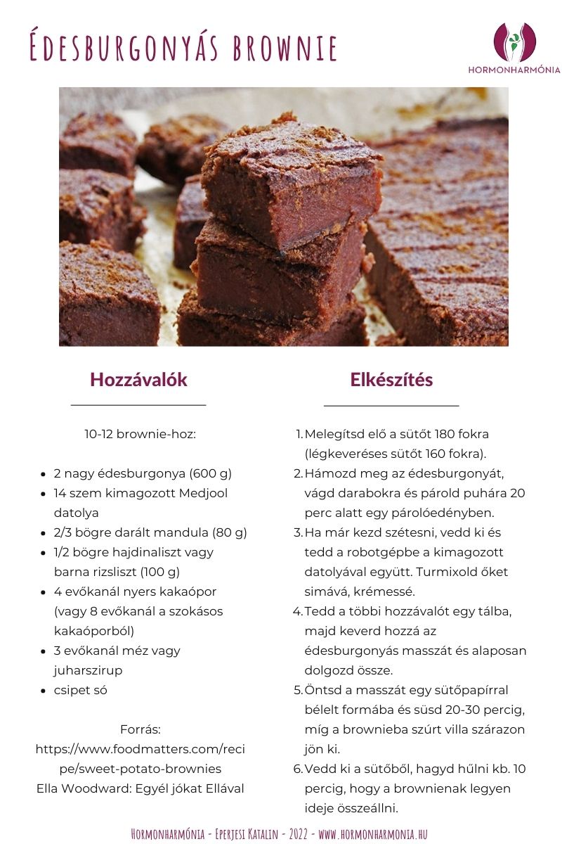 édesburgonyás brownie recept